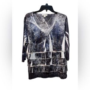 Coldwater Creek tiered sublimation shirt